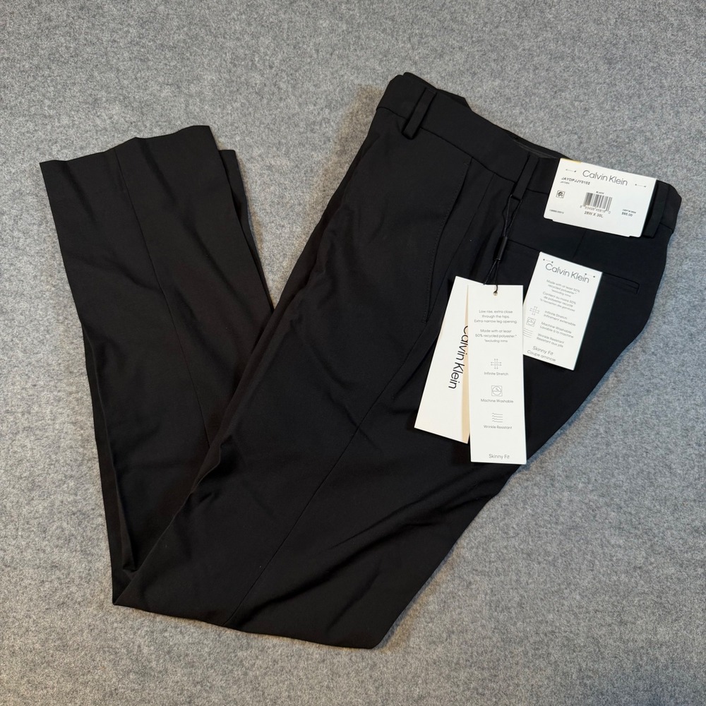 Calvin Klein Jayden Skinny Fit Dress Pants Black 28W x 30L JAYDPJJY0102 Mens